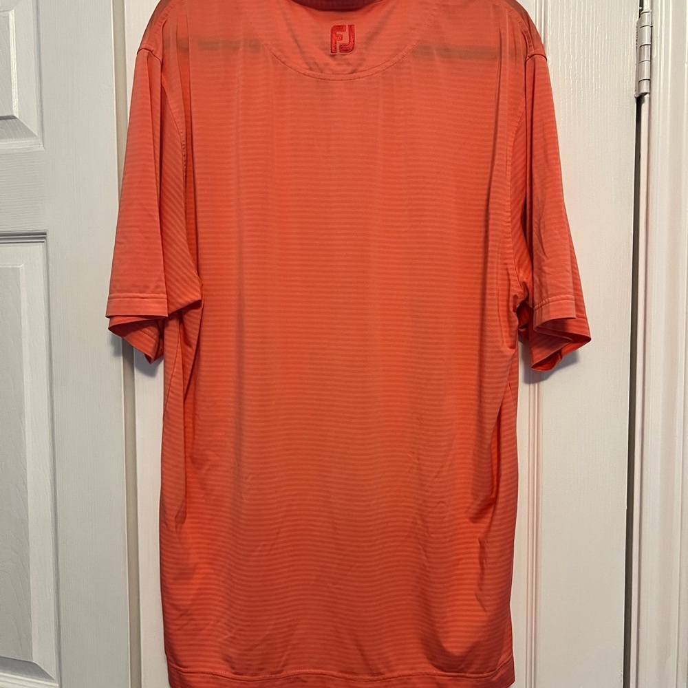 FootJoy FJ Men's Orange Polo Golf Shirt - Picture 4 of 7